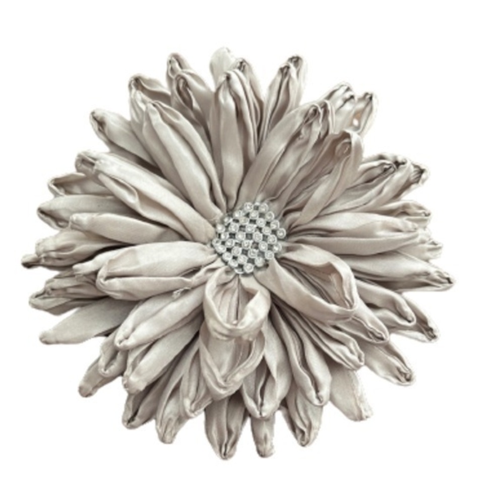 Floral satin with bling hair accessory